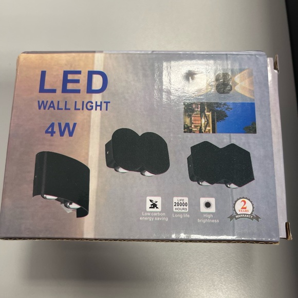 1pc 4W LED Hard Wired Room Wall Light, Aluminum Wall Light NEW IN BOX - Picture 2 of 9